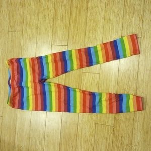 🌈 HDE rainbow striped pants
